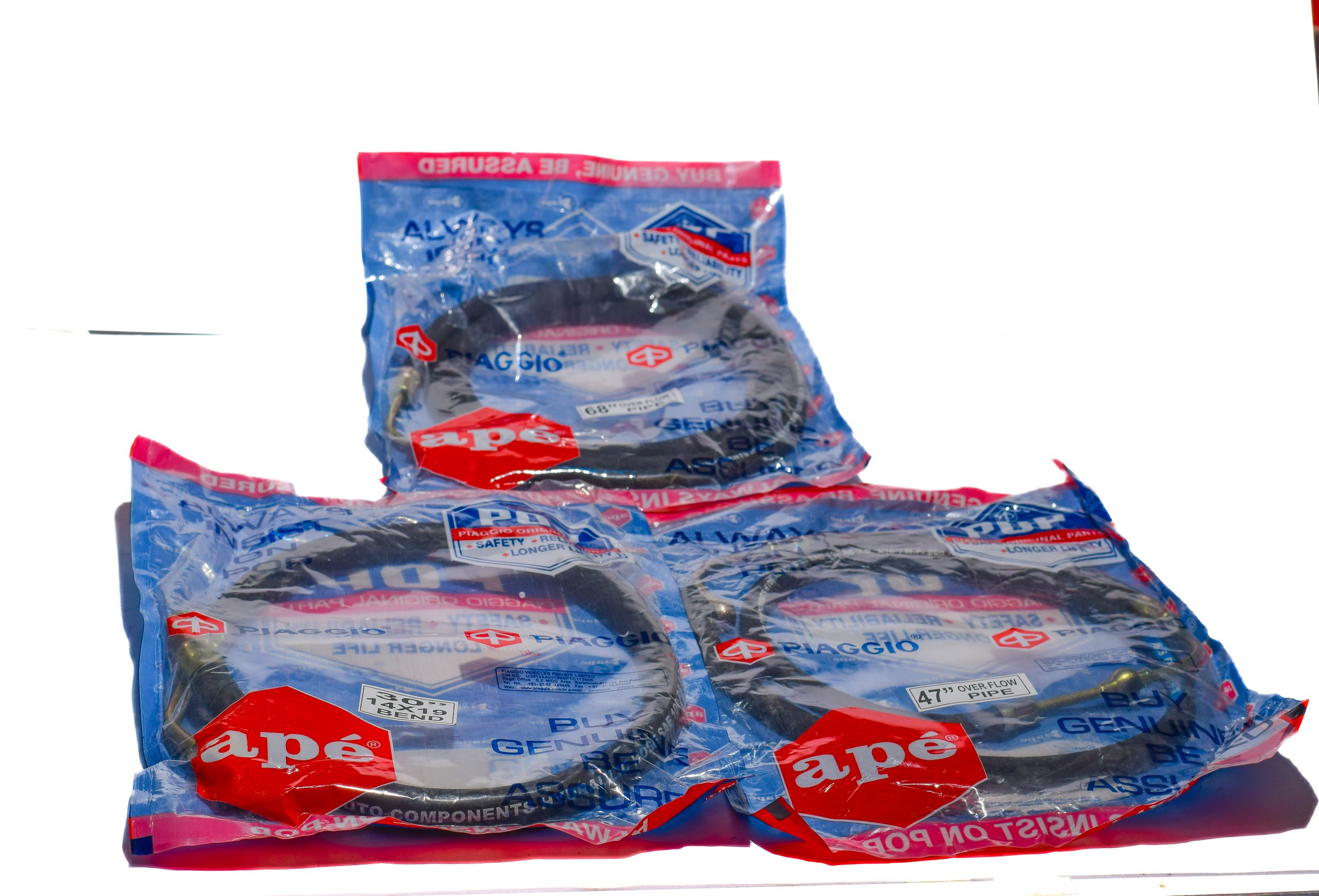 GECO PIPE 47" OVERFLOW PIPE 68" OVERFLOW PIPE WITH BOND PIPE WITHOUT BOND PIPE SHORT